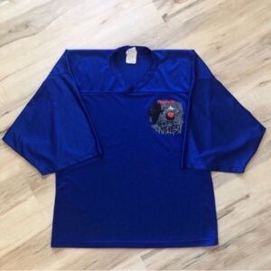Vintage Reebok Royal Blue Athletic Shirt Jersey Made in Canada